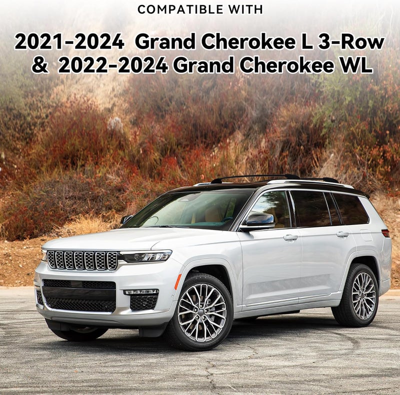 FLYCLE 220Lbs Lockable Roof Rack Crossbars for 2021-2026 Grand Cherokee L, 2022-2026 Grand Cherokee WL, Heavy Duty Aluminum Anti-Corrosion Cross Bar Fit Luggage Luggage Kayaks Bicycles Snowboard - Image 5